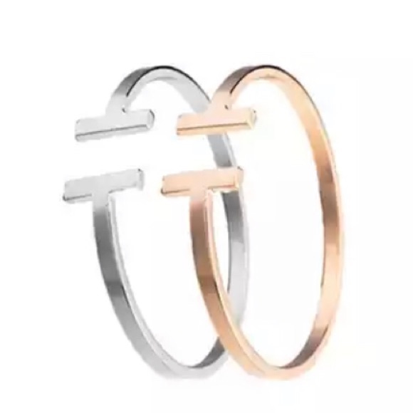 Jewelry - Rose Gold Stainless Steel Cuff Bangle Bracelets